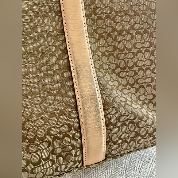 Coach Brown & Tan Hamptons Monogram Bag